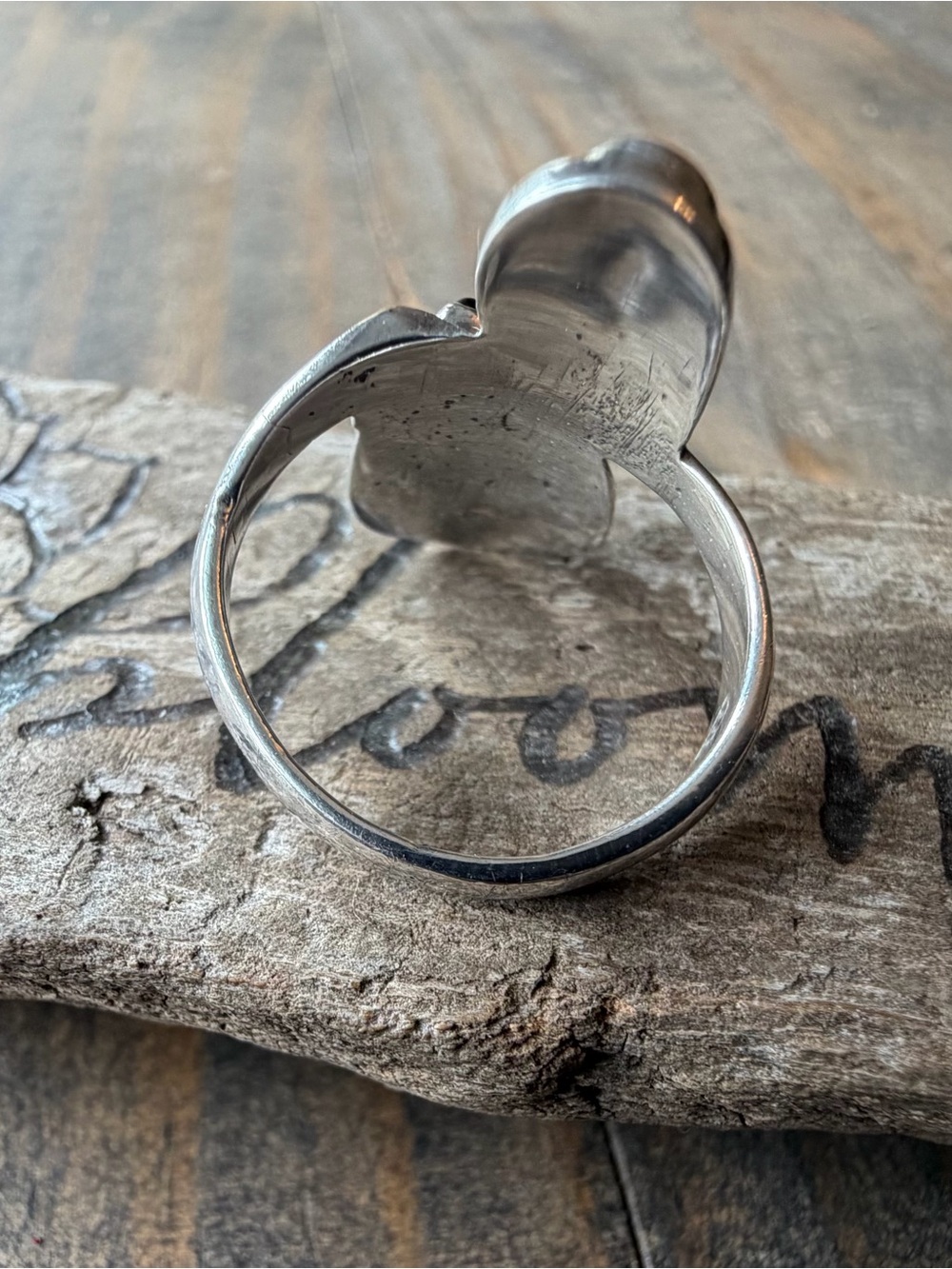 Silver Teardrop Garnet Ring - Picture 4 of 6